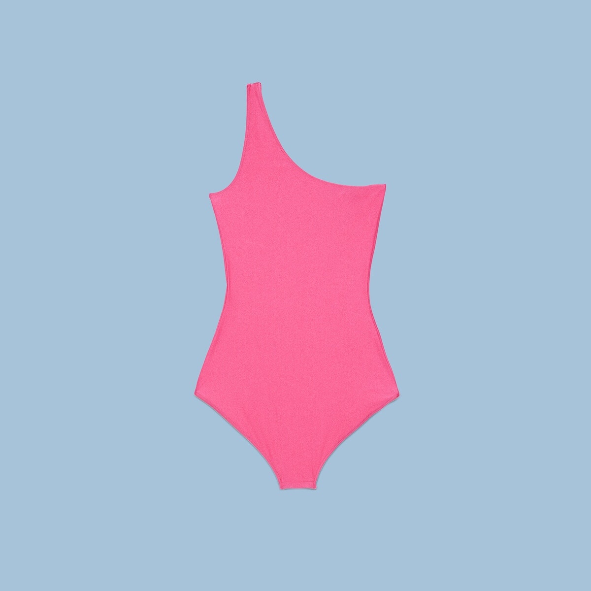 One-shoulder sparkling jersey swimsuit - 4