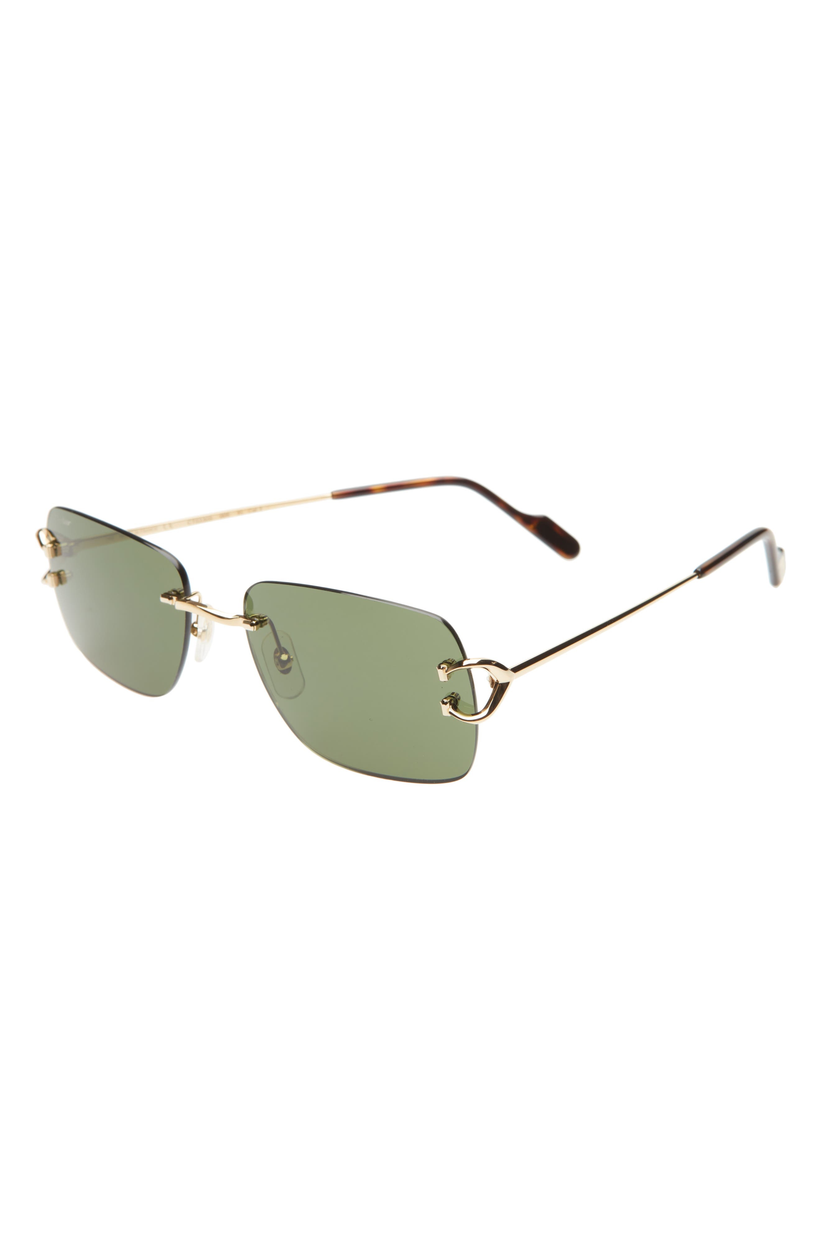59mm Rimless Rectangular Sunglasses - 2