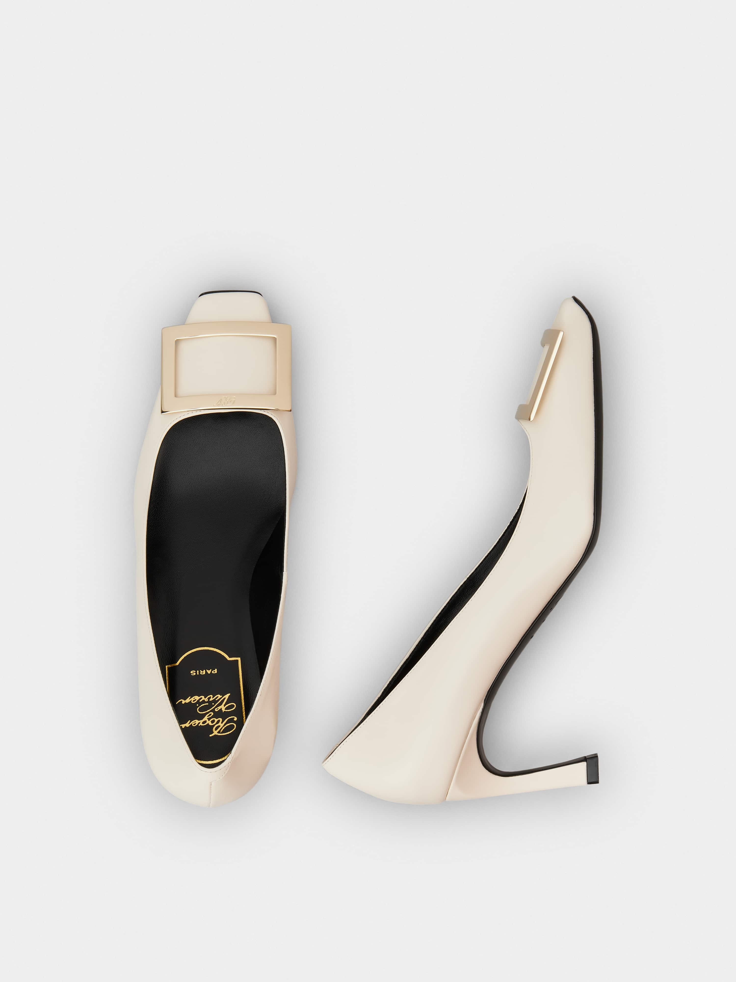 Trompette Metal Buckle Pumps in Leather - 4