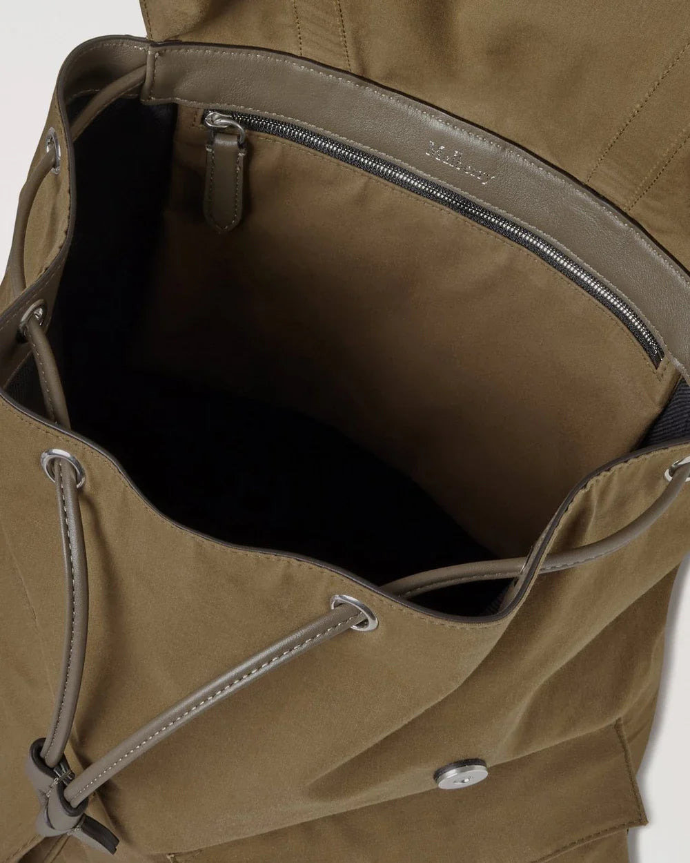 Heritage Waxed Backpack Dark Moss Waxed Cotton - 5