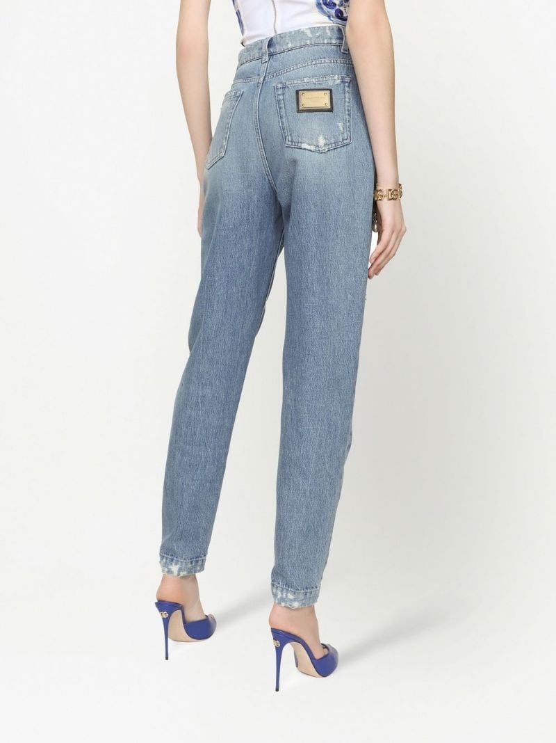 high-waisted slim-fit jeans - 5