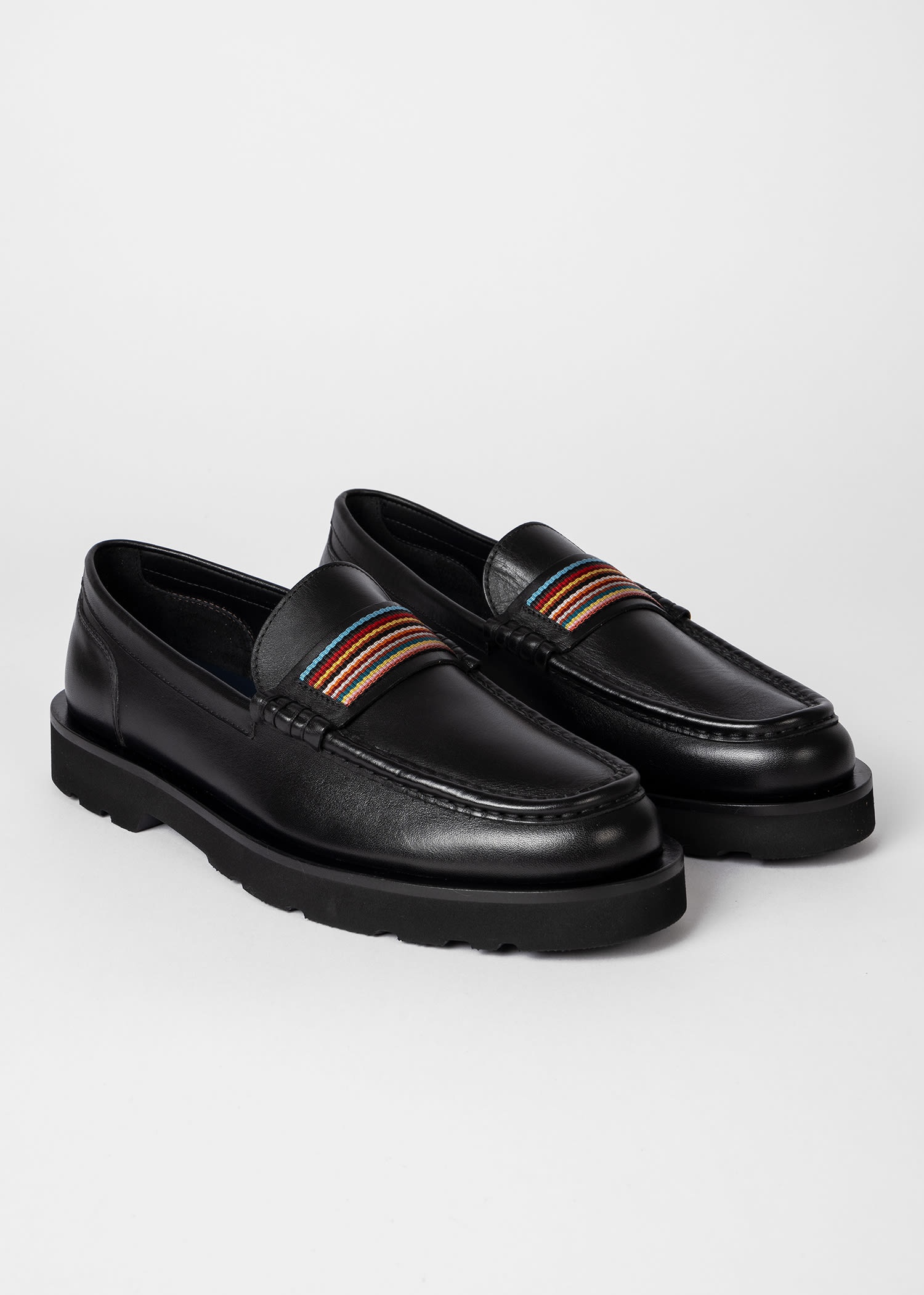 Leather 'Signature Stripe' 'Bancroft' Loafers - 3