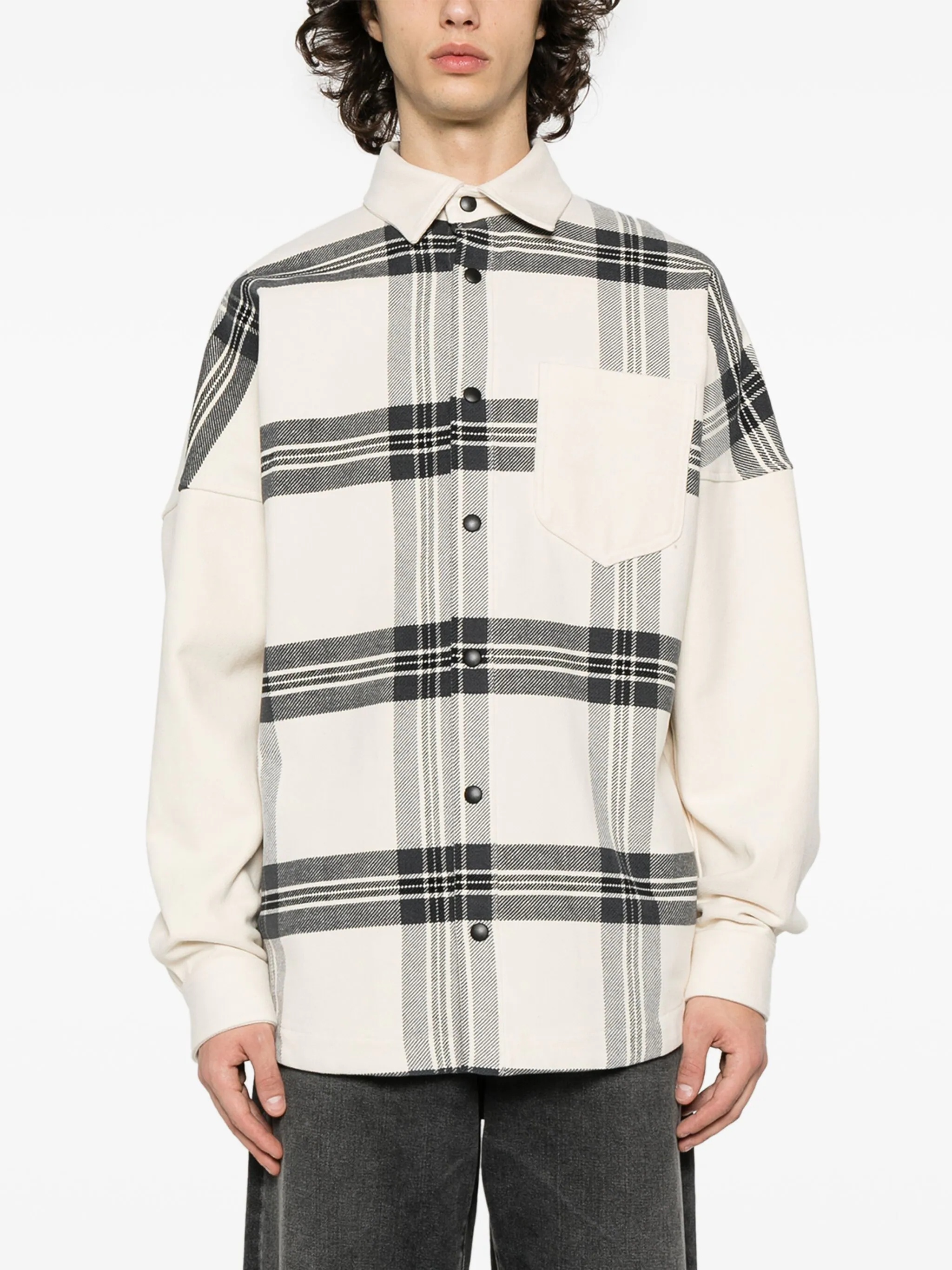 PALM ANGELS Men Back Logo Check Overshirt - 3