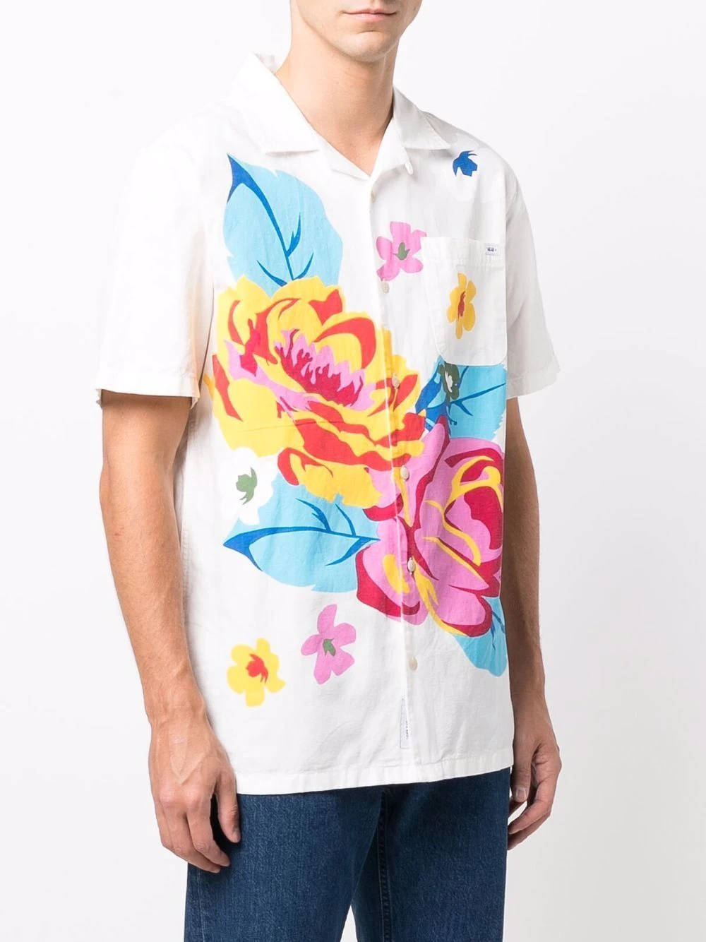 floral short-sleeve shirt - 3