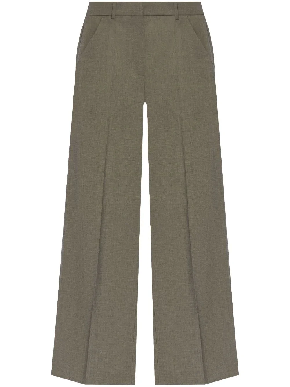 wide-leg wool trousers - 1