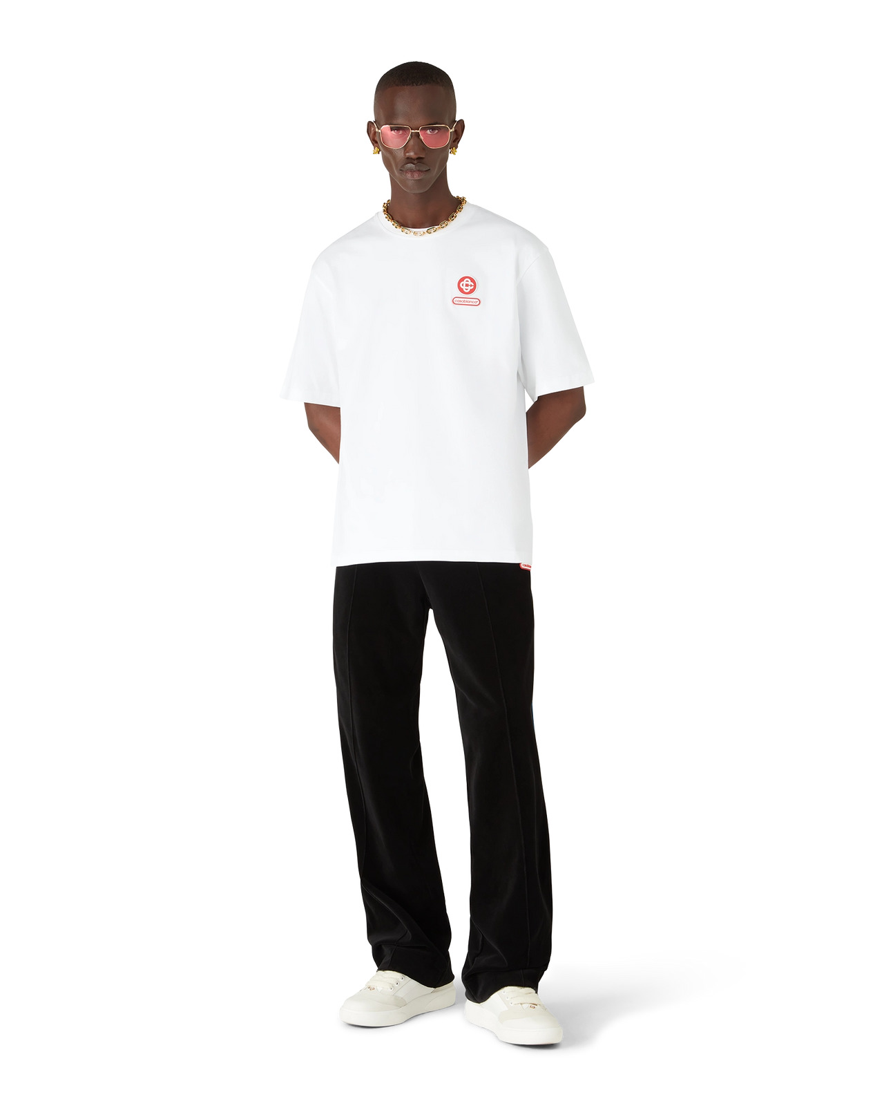 Logo Patch Oversized Short Sleeve T-Shirt | Casablanca Paris - 4