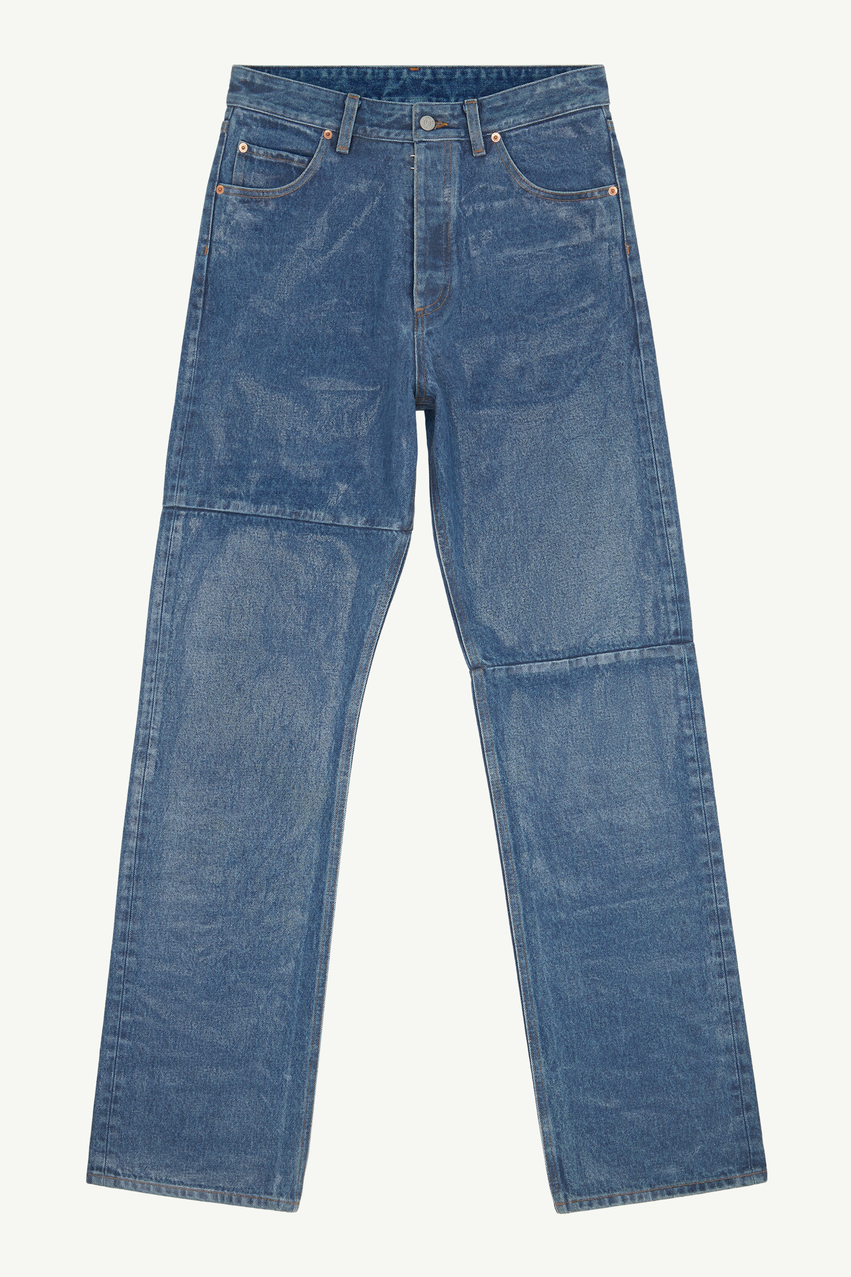 Coated tapered jeans - 1