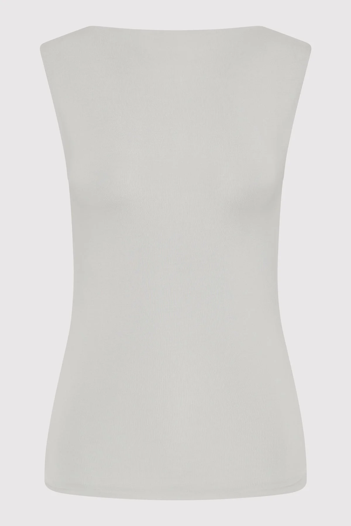 Cupro Jersey Top - Silver - 1