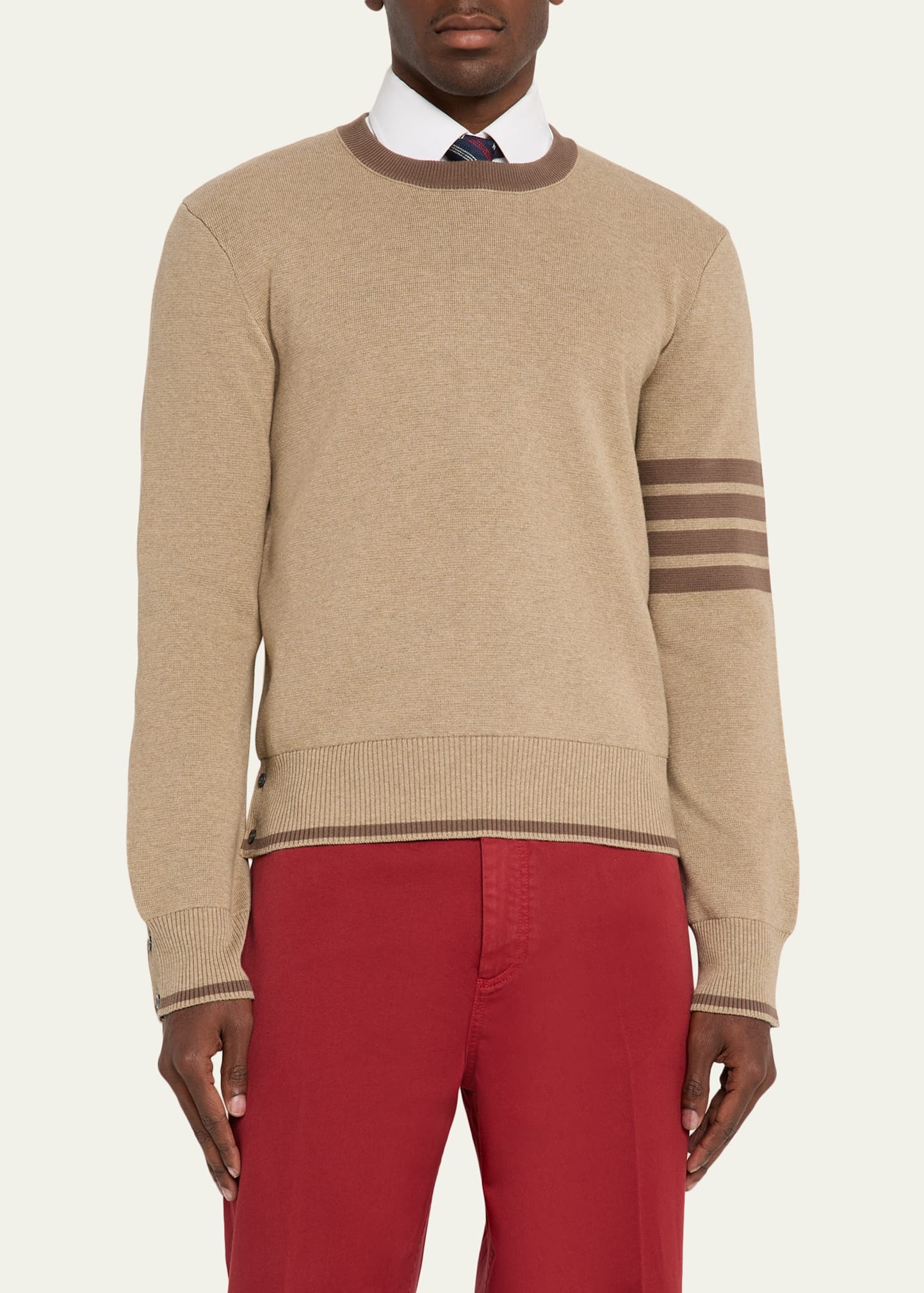 Men's 4-Bar Crewneck Sweater - 4
