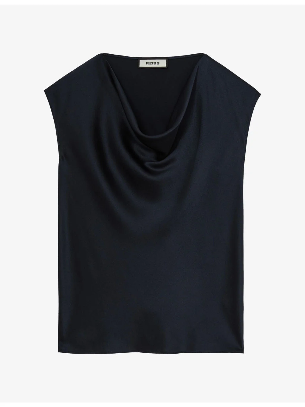 Cate Cowl-Neck Sleeveless Silk Top - 1