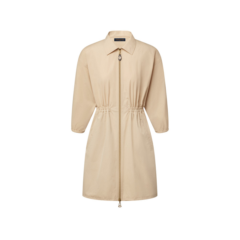 Zipper Front Shirt Dress 1