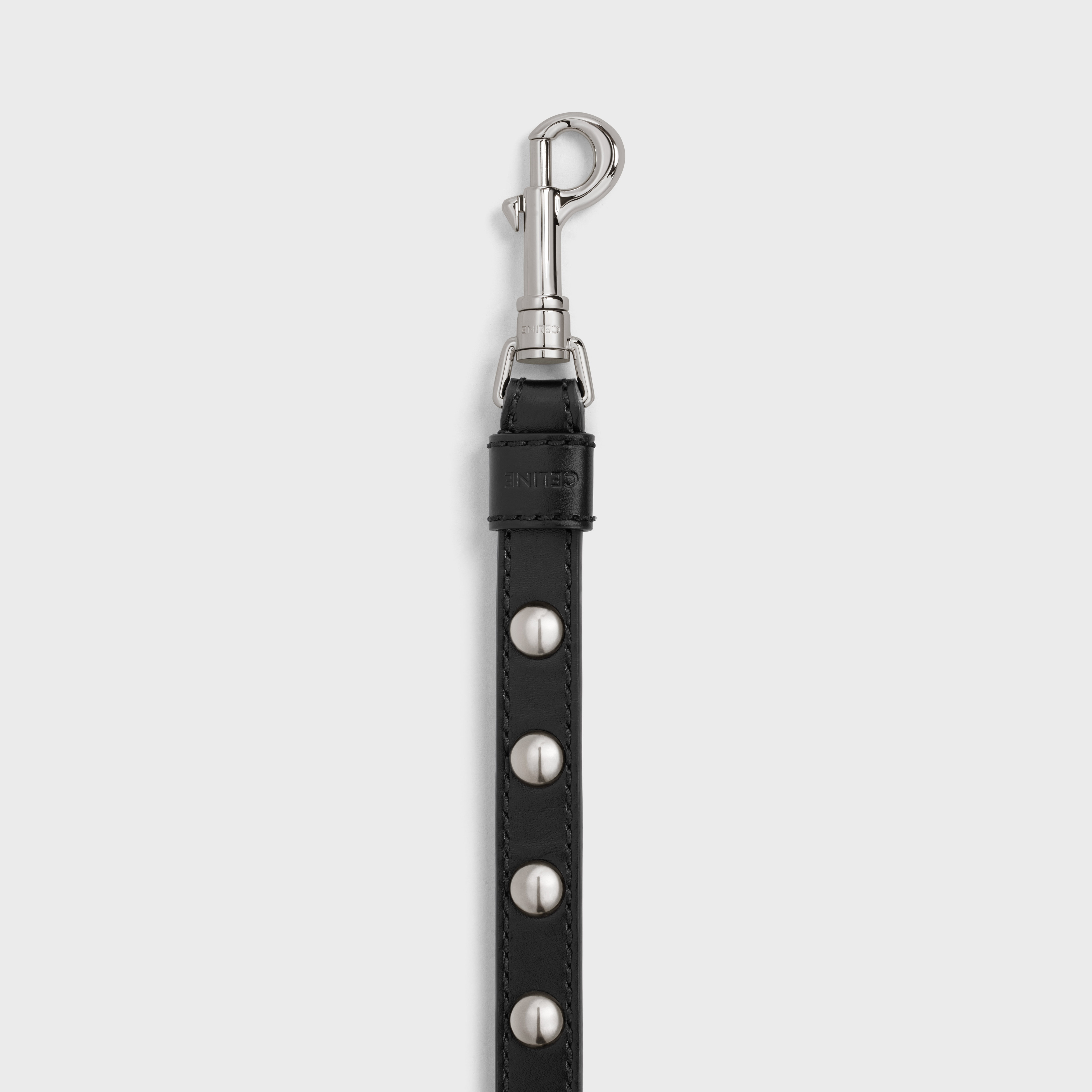 Thin Dog Leash in Smooth Calfskin with Studs - 3