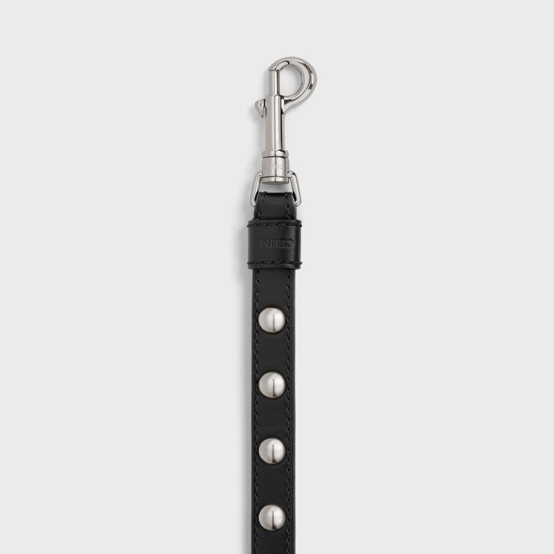 Thin Dog Leash in Smooth Calfskin with Studs 3
