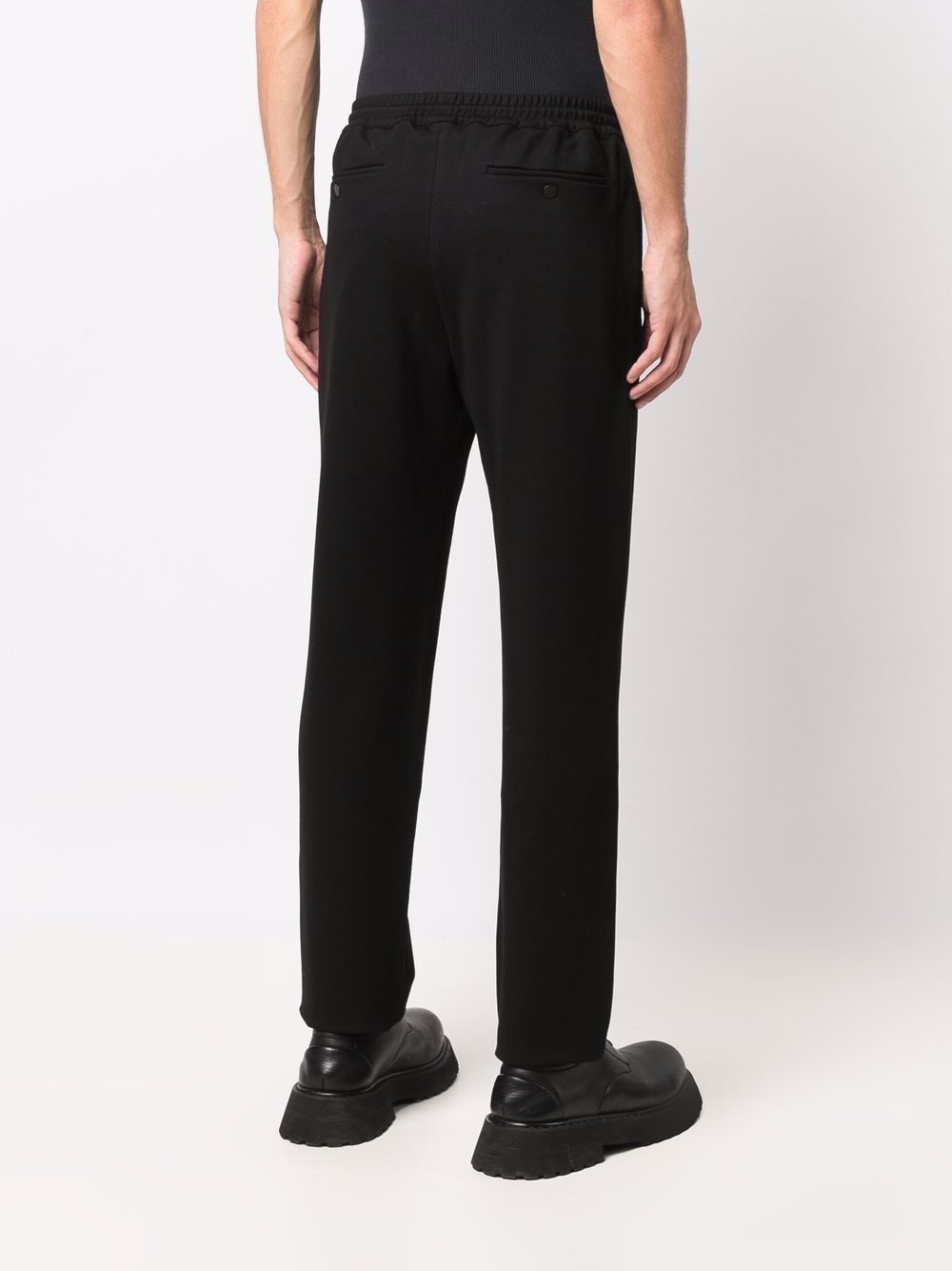 drawstring waist straight trousers - 4