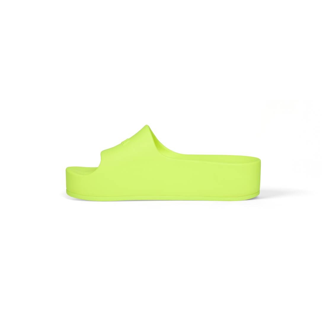 Women's Chunky Slide Sandal in Fluo Yellow - 4