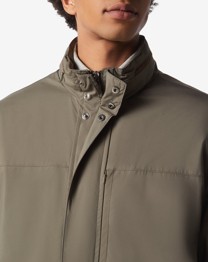 Green water-repellent fabric caban 3