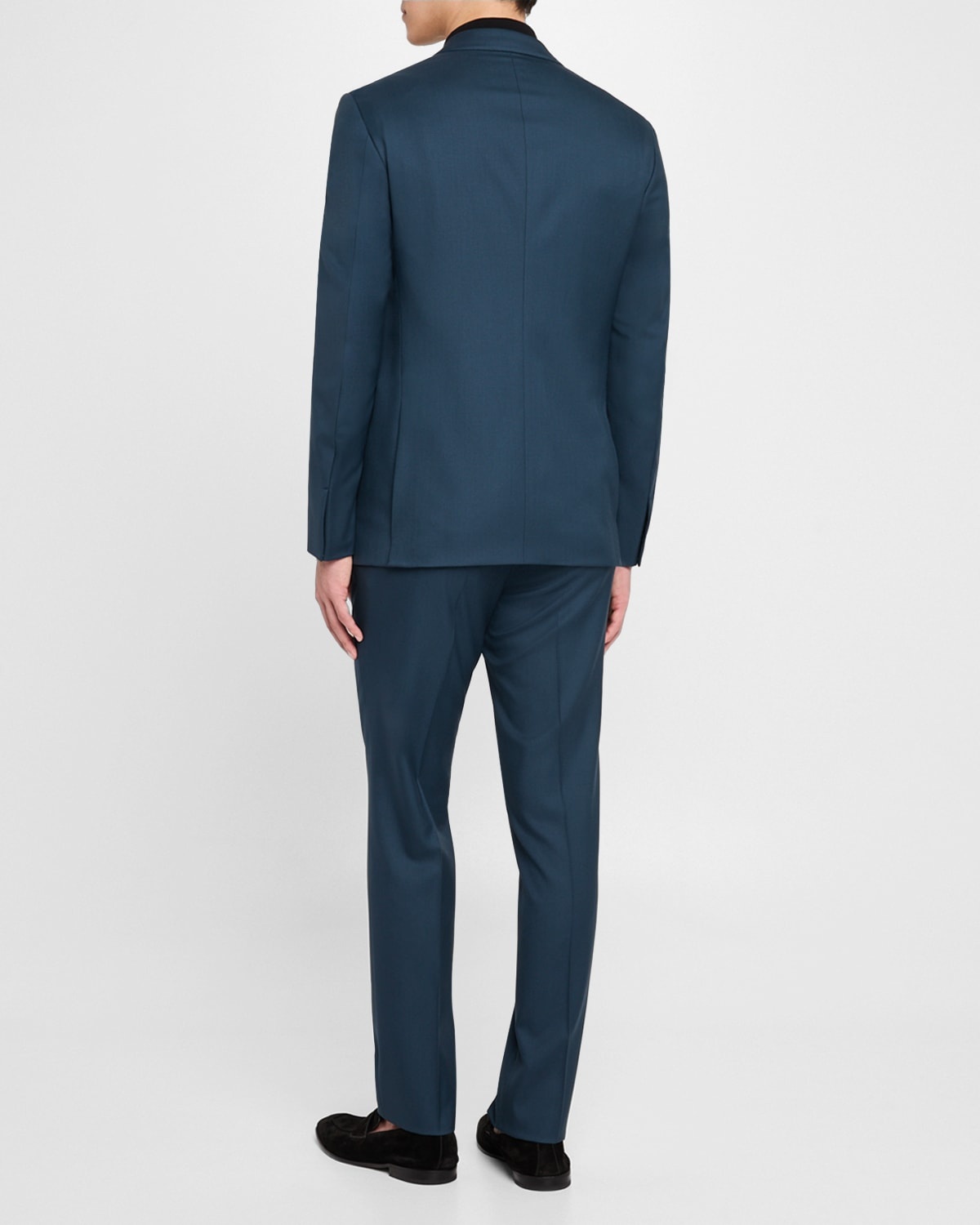 Men's Solid Wool Suit - 5