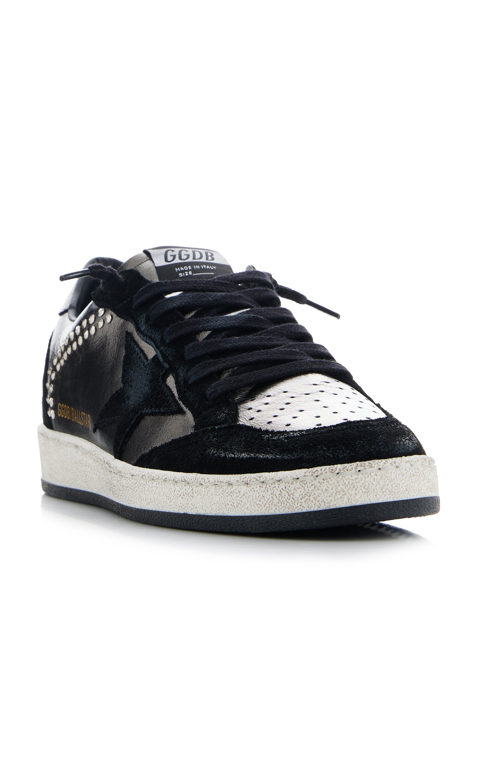 Ballstar Crystal-Embellished Suede Sneakers black - 5