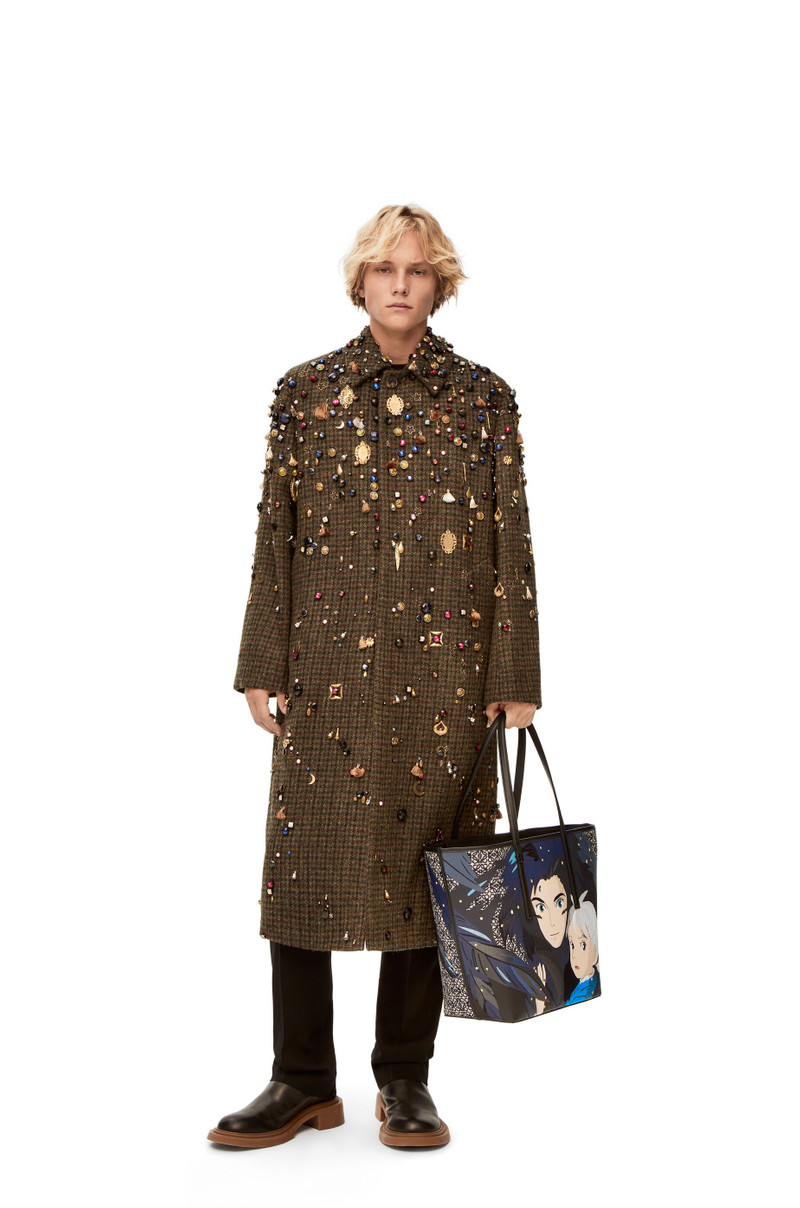 Loewe Howl T Tote bag in Anagram jacquard and calfskin outlook
