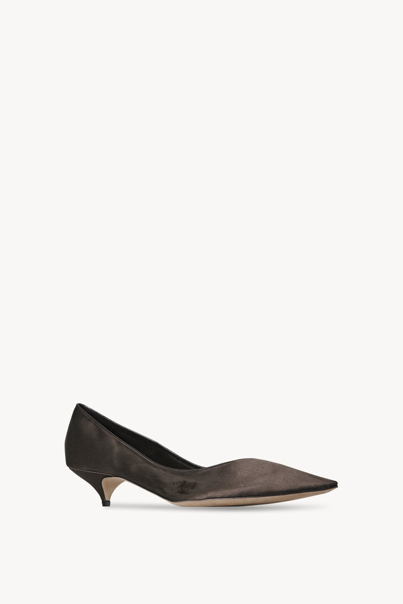 The Row Liisa Kitten Heel in Satin outlook