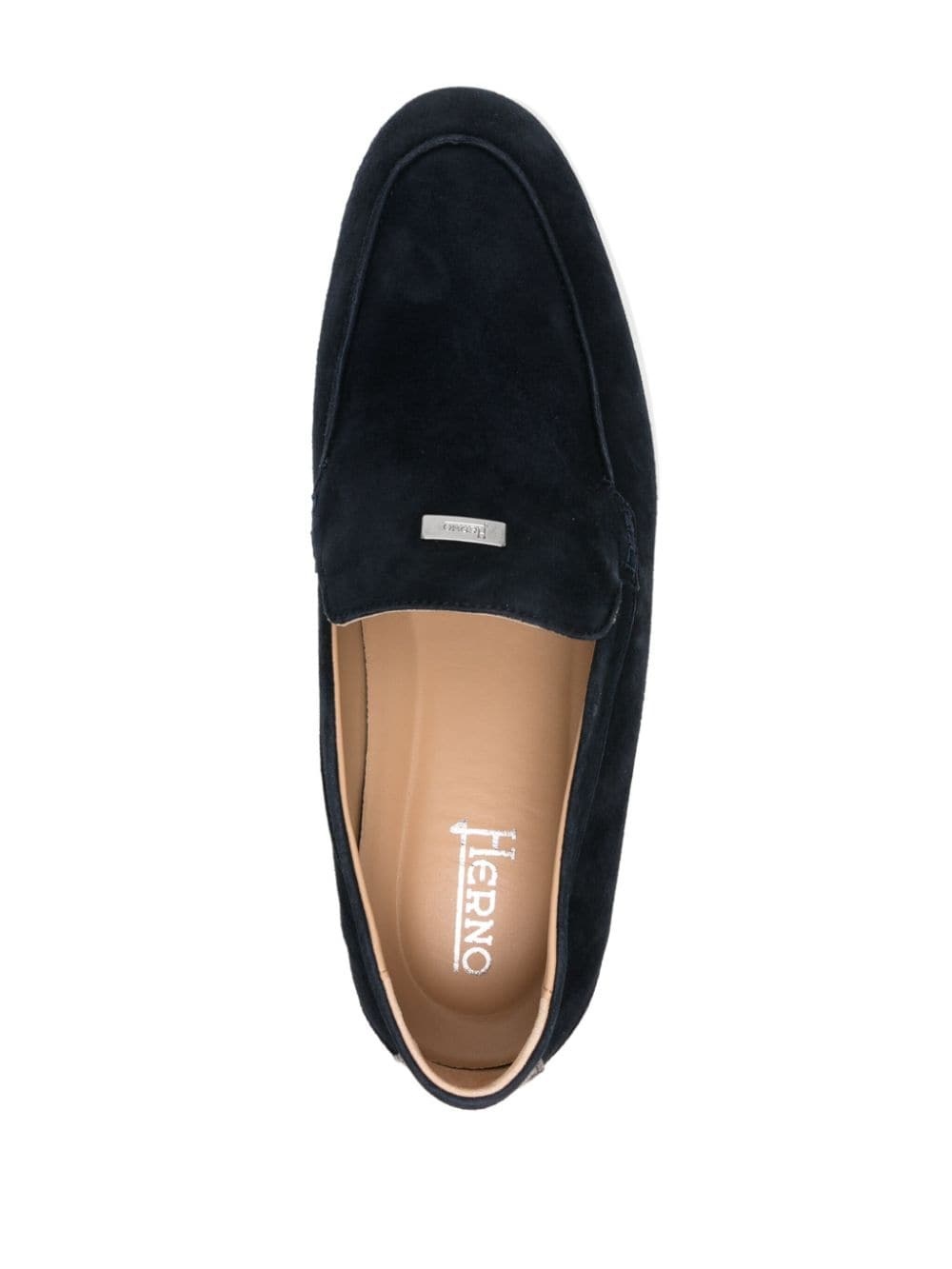 monogram-heel suede loafers - 4