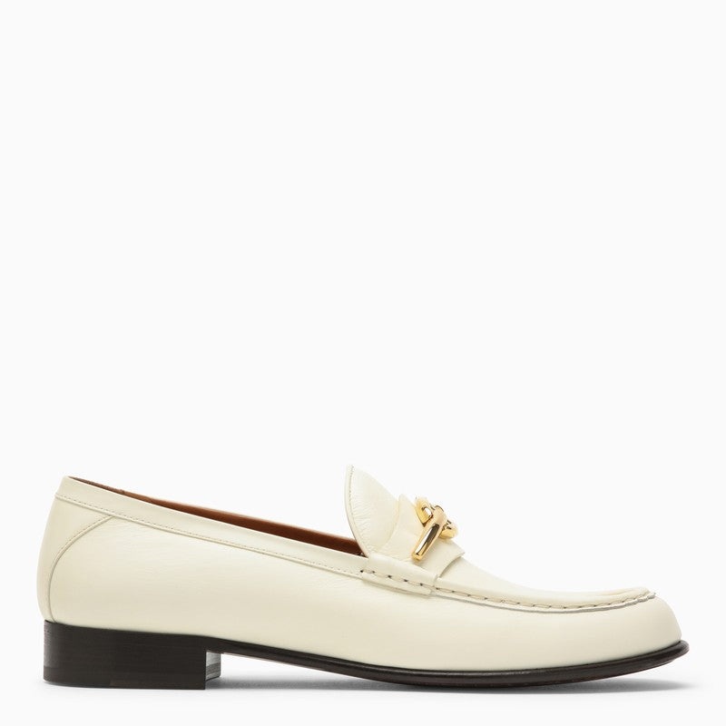 Valentino Garavani Ivory Leather Vlogo Signature Loafer Women - 1