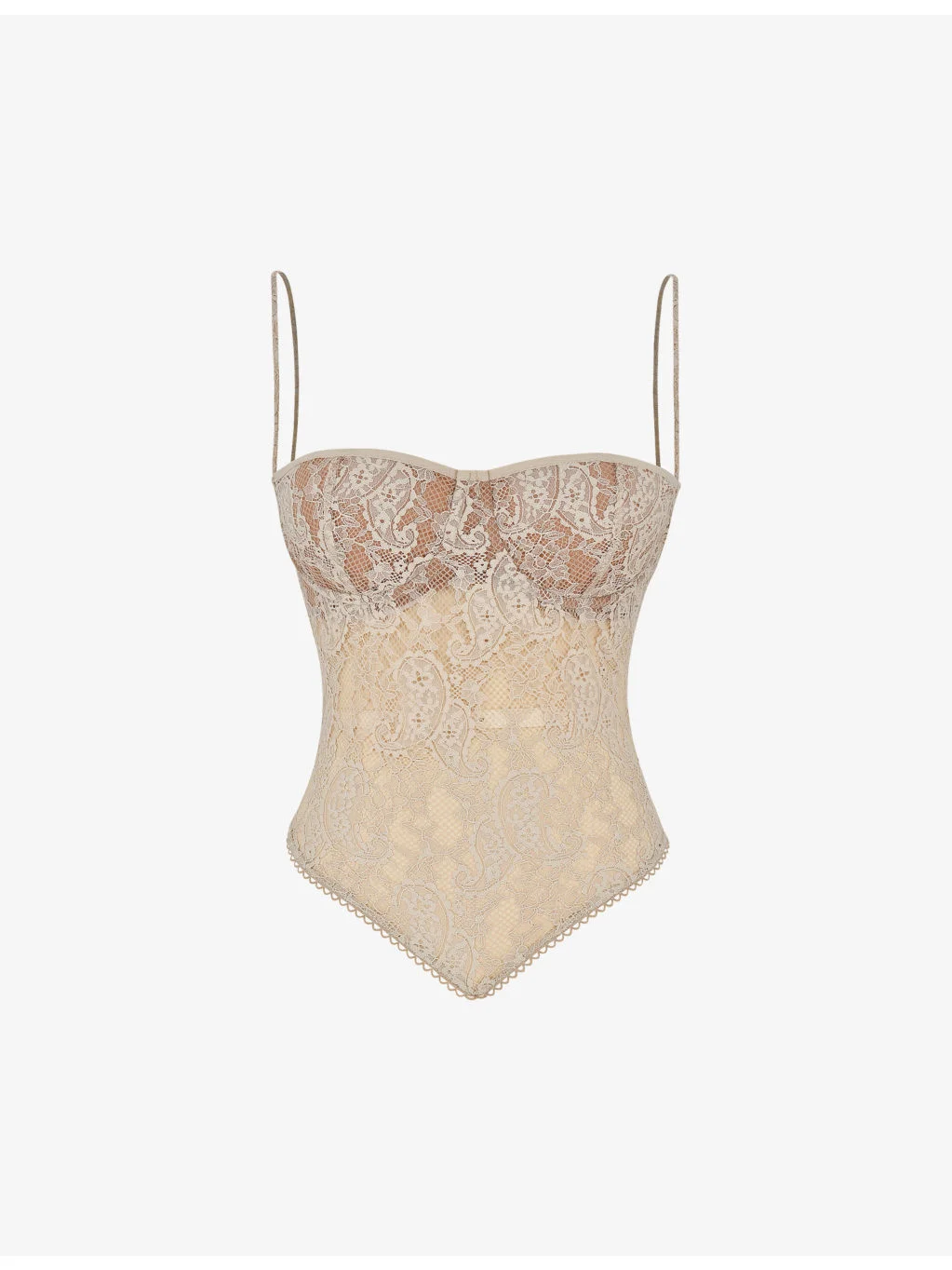 Fernanda handkerchief-hem lace top - 1