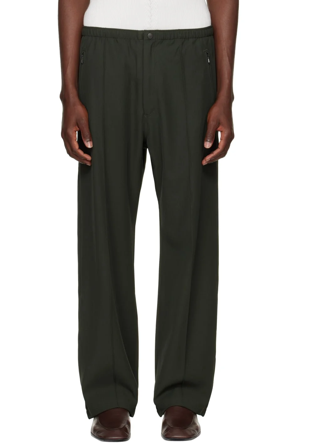 Khaki Cavalry Twill Warm Up Trousers - 1