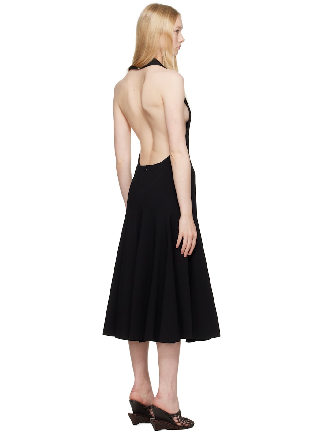 Black La Croisière 'The Favola' Midi Dress - 3
