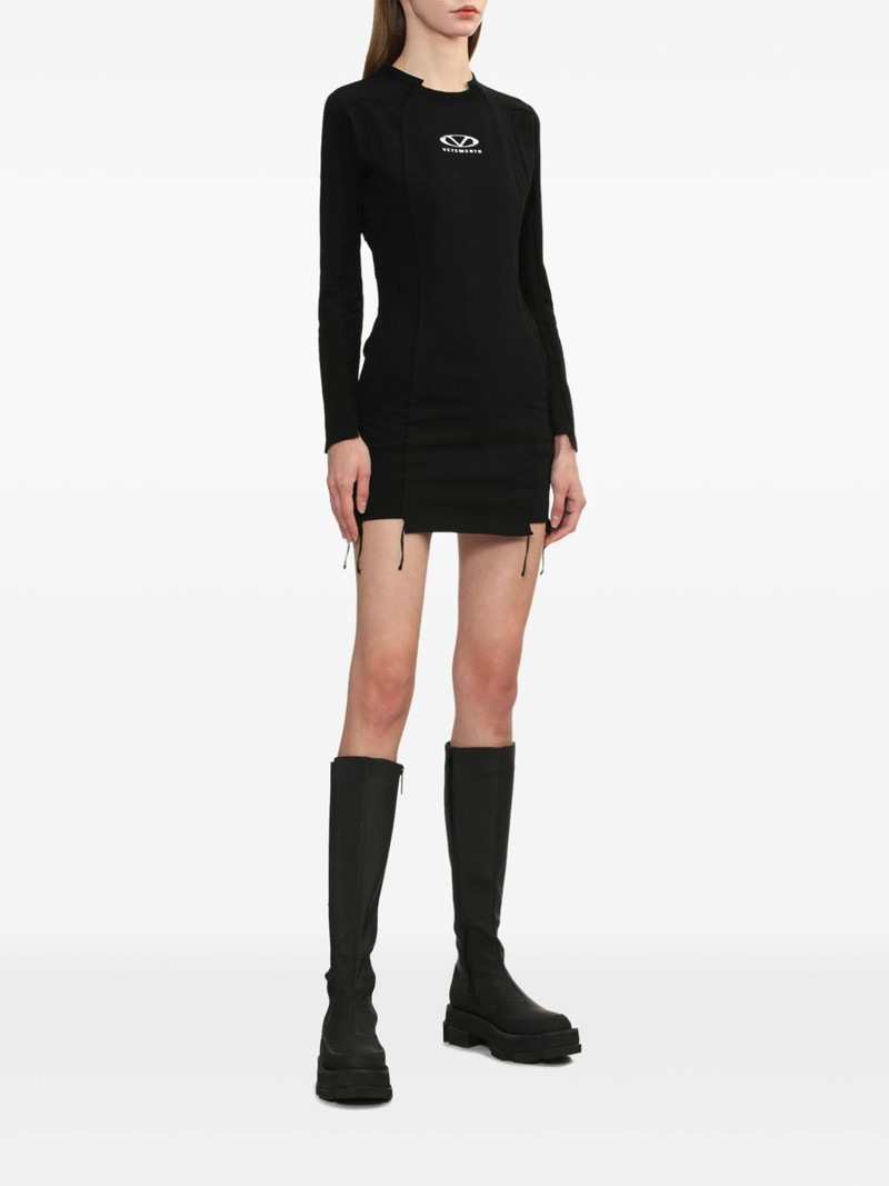 VETEMENTS logo-print mini dress outlook