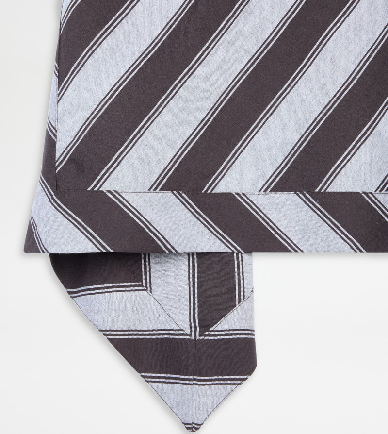 Tod's LINEN BLEND ASYMMETRIC SKIRT - BROWN, ICE GRAY outlook