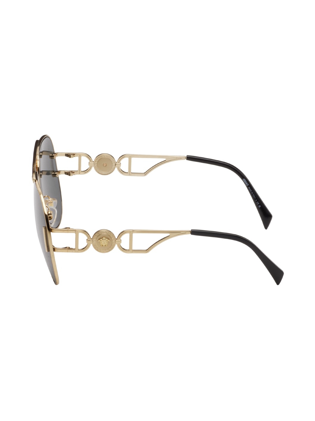 Gold Medusa Pilot Biggie Sunglasses - 6