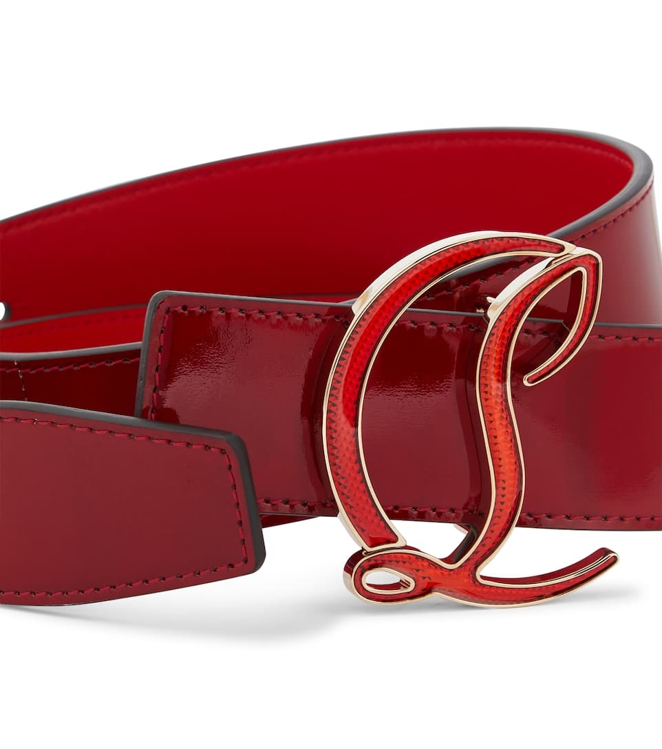 CL logo leather belt - 3