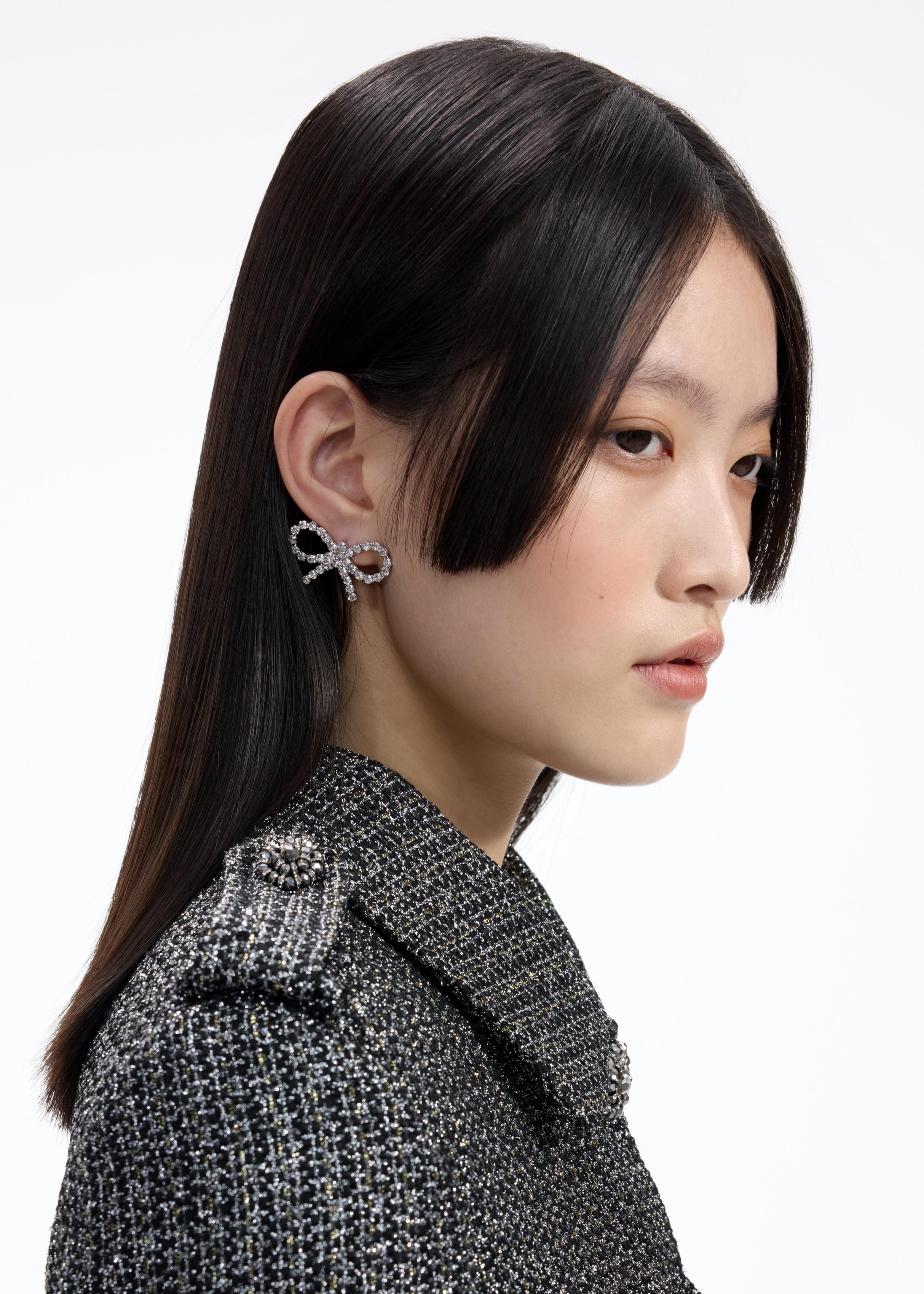 Mini Bow Crystal Earrings - 3