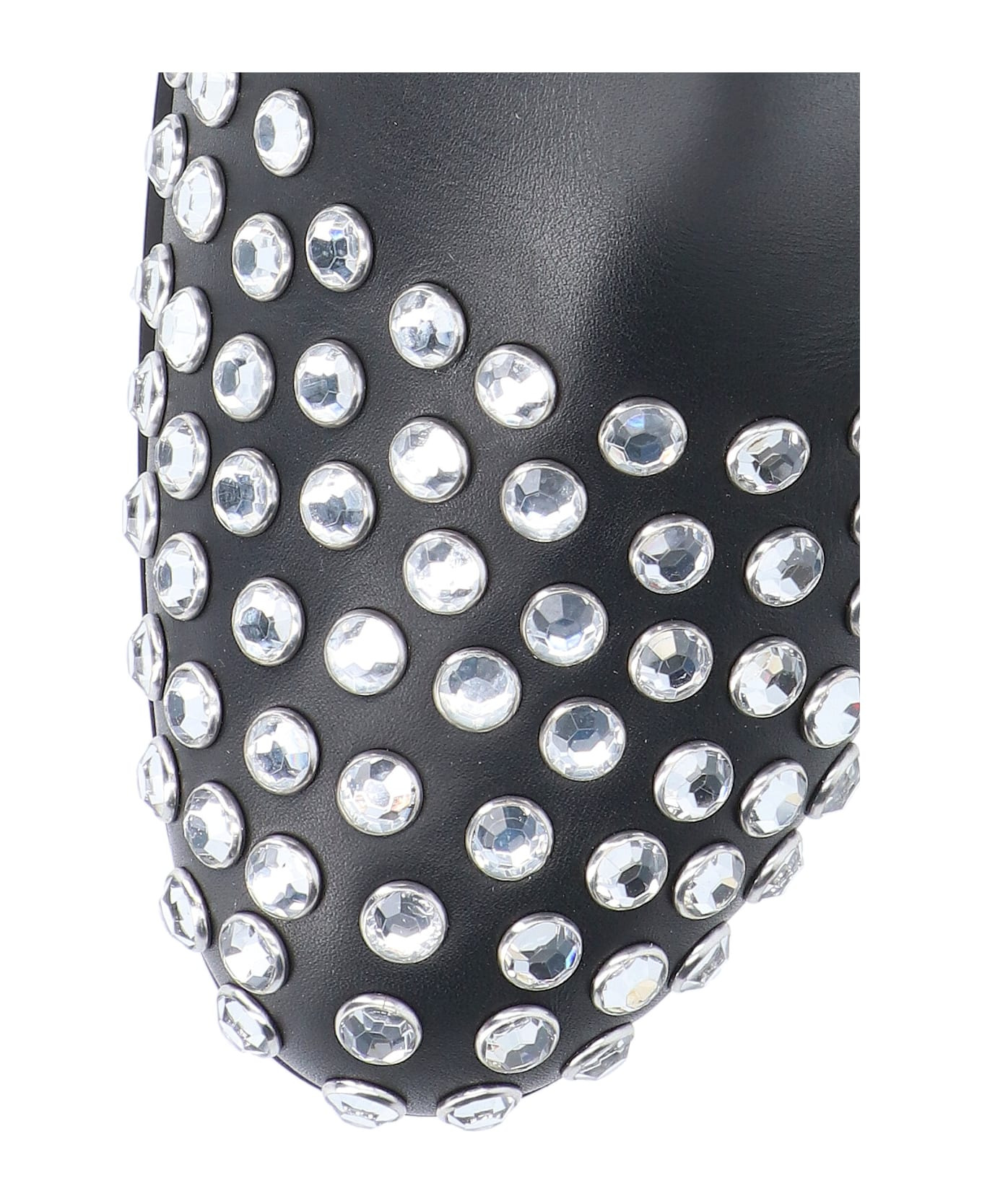 Low Ankle Boots With Rhinestones - 5