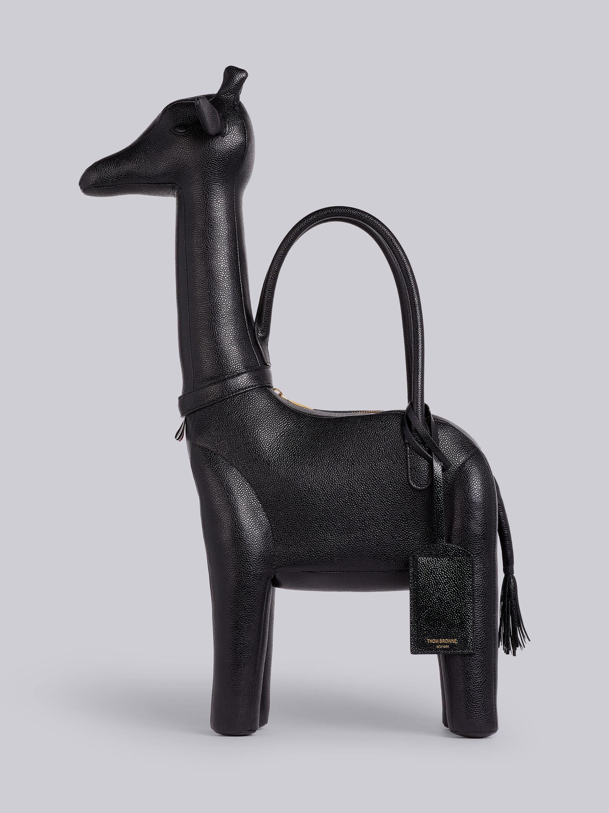 Black Pebbled Calfskin Giraffe Bag - 1