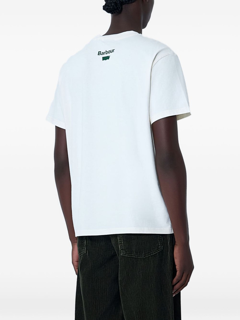 x Barbour logo-motif crew-neck T-shirt 3