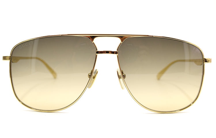 Gucci Series Business travel Version Lens aviator Sunglasses Gold Color GG0336S-001 - 2