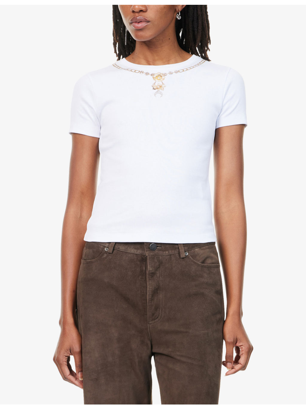 Trompe L'Oeil Jewelry Slim-Fit Cotton-Jersey T-Shirt - 3