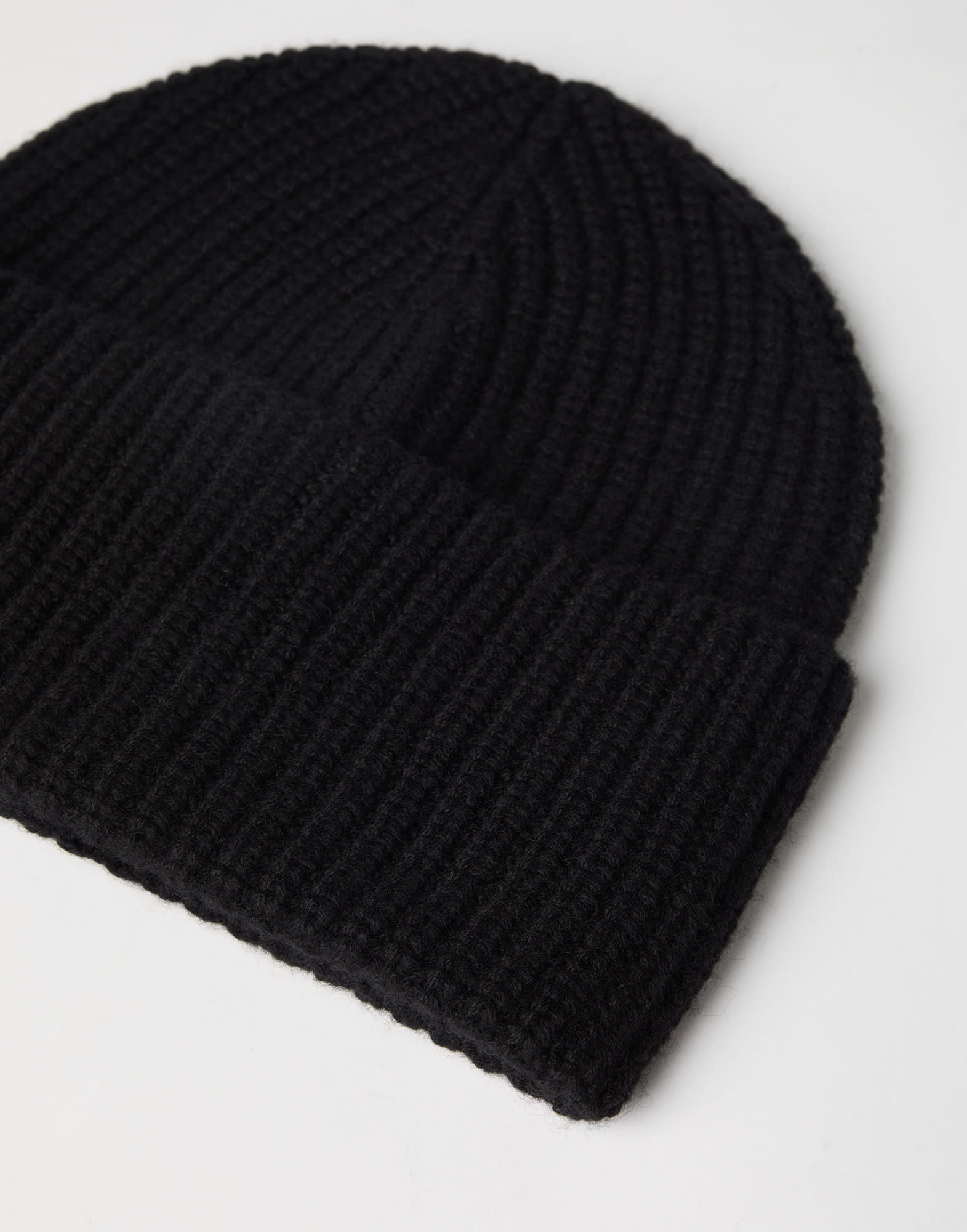 Cashmere English rib knit beanie - 2
