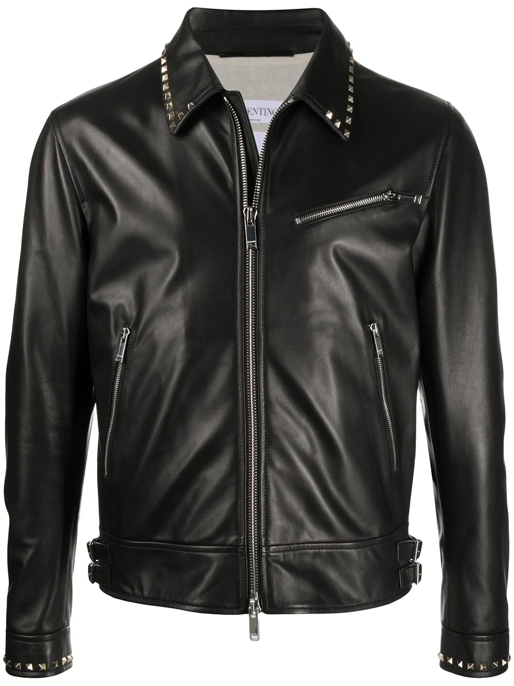 Rockstud leather jacket - 1