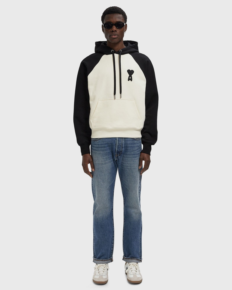 AMI Paris BOXY FIT HOODIE WITH AMI DE COEUR KNITTED PATCH outlook