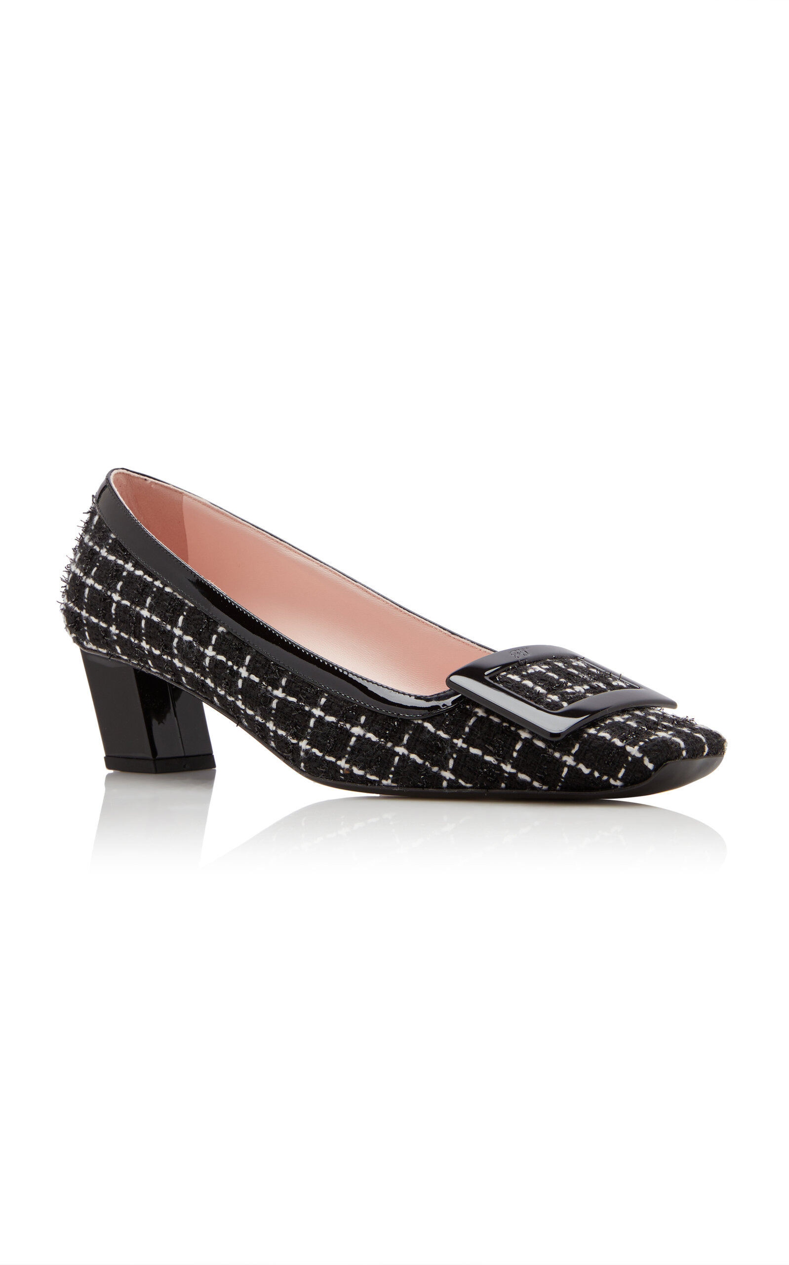 Belle Vivier Patent Leather-Trimmed Pumps black - 5