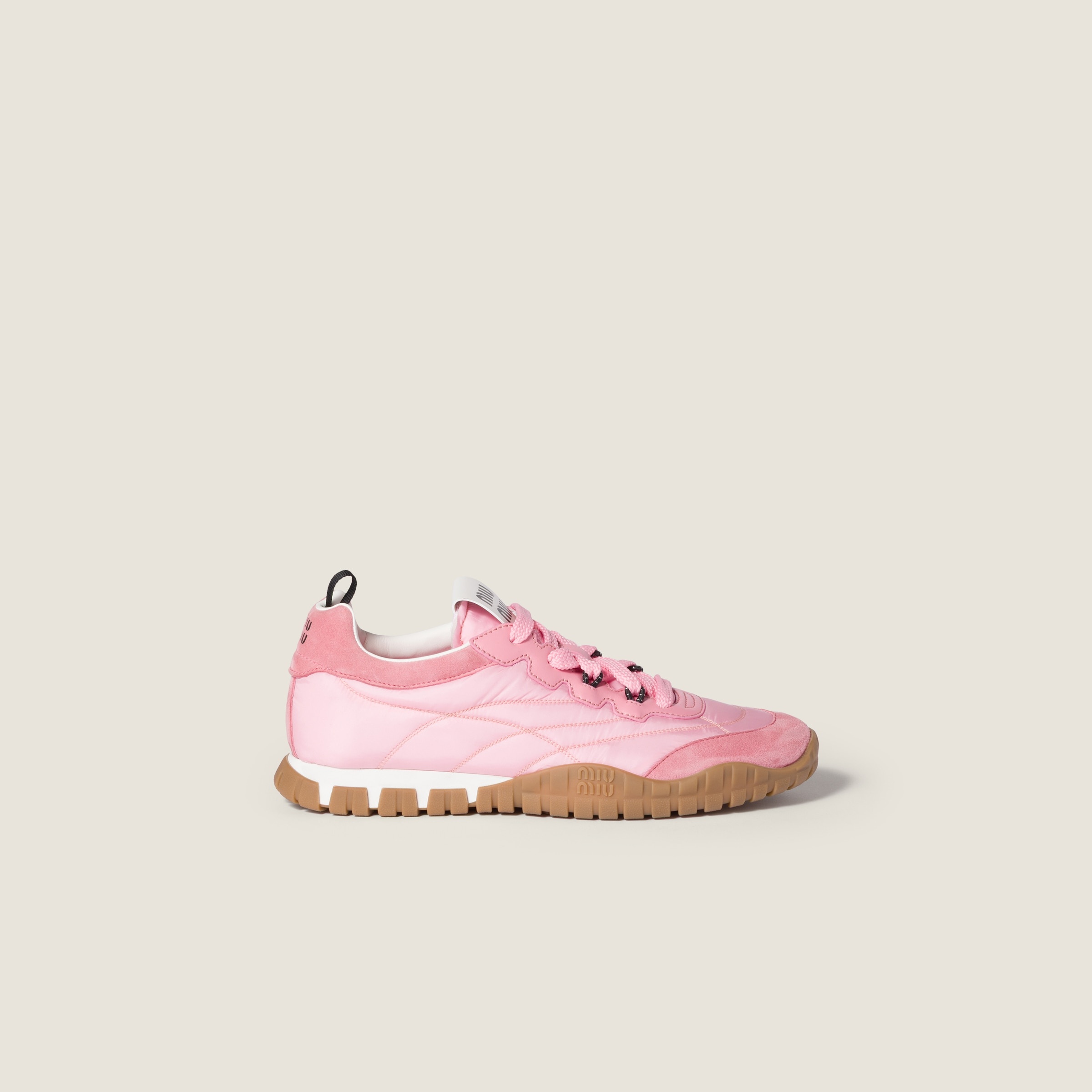 Tyre technical fabric and suede sneakers - 2