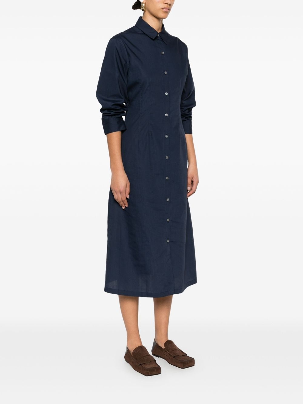 ruched-detail midi dress - 3