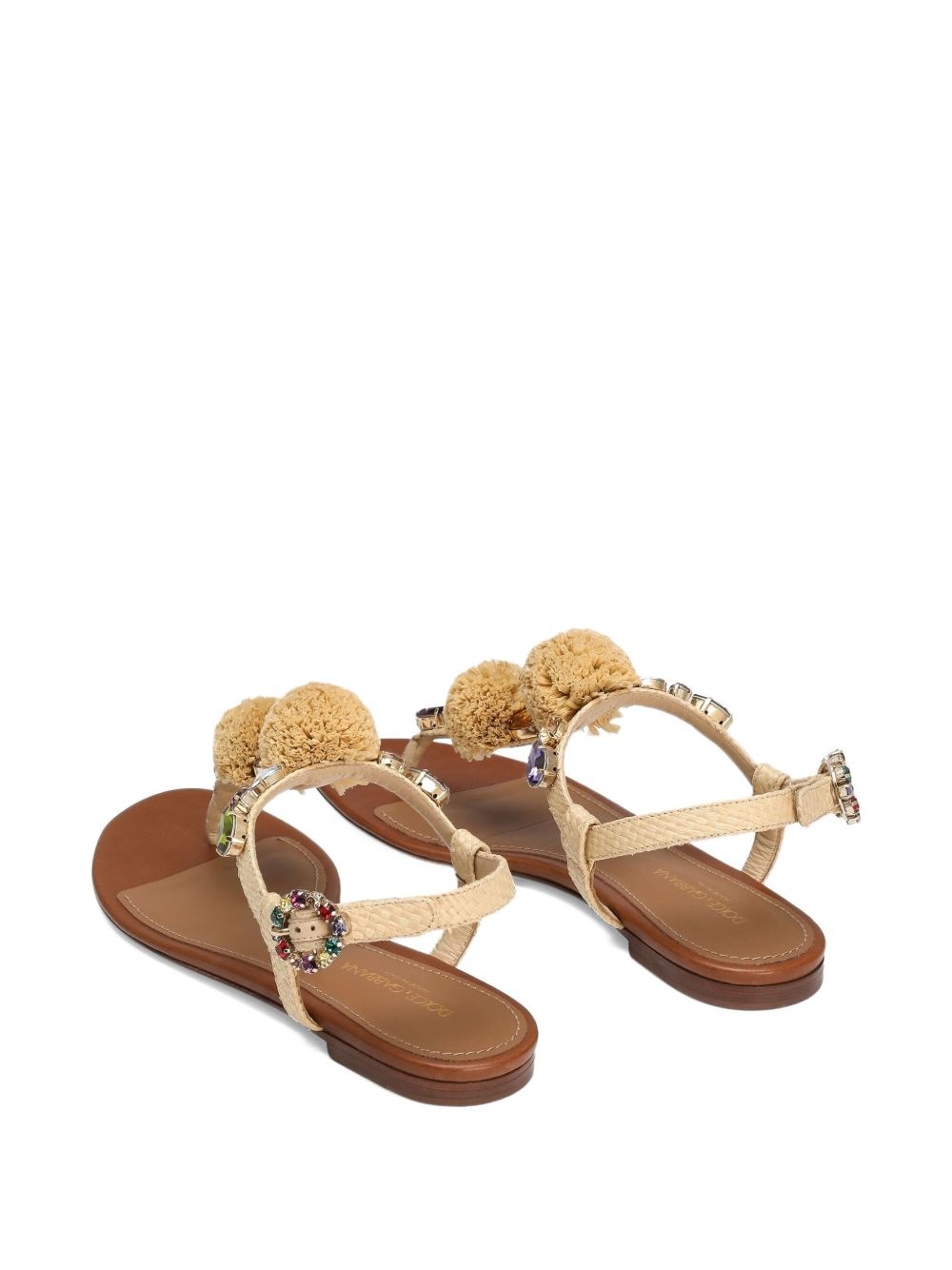 pompom-detail sandals - 3