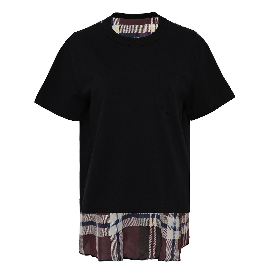 Plaid Print x Cotton Jersey Tee - 1