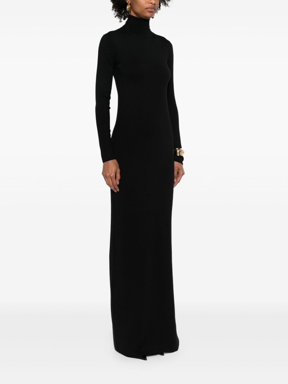 roll-neck virgin wool dress - 3