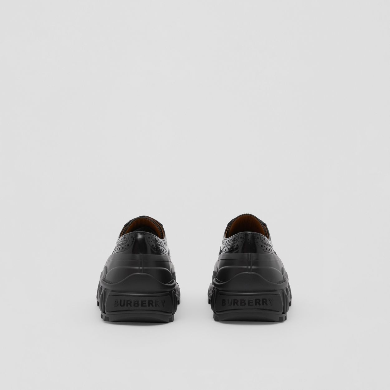 Brogue Detail Leather Sneakers - 5