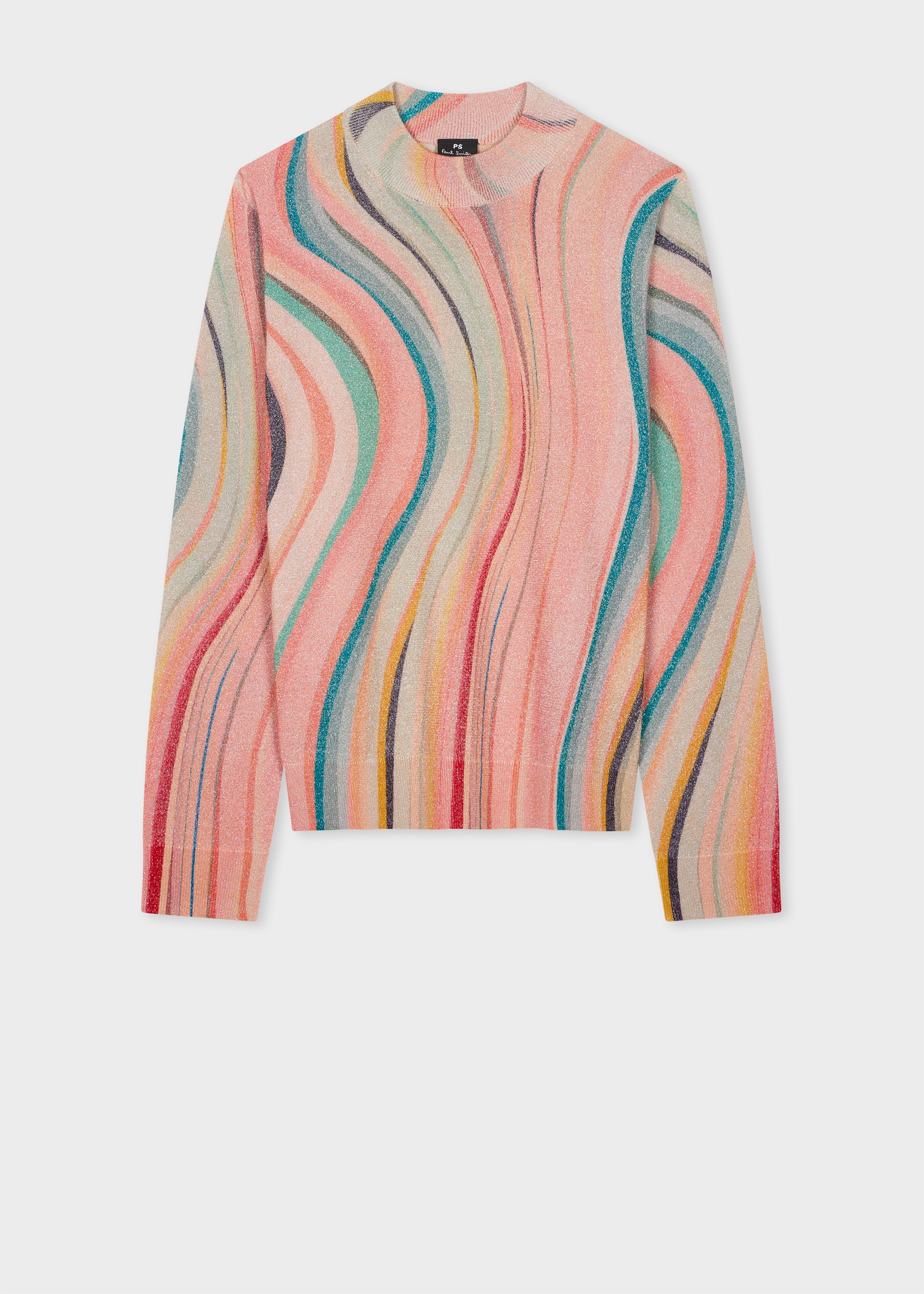 Women's Glitter 'Swirl' Turtle Neck Sweater - 1